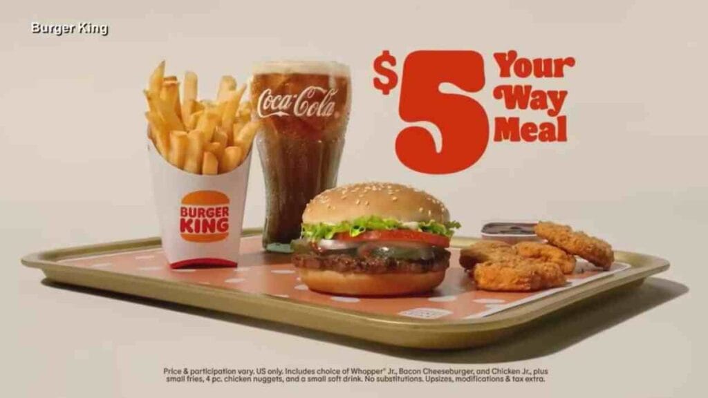 Burger King $5 meal deal