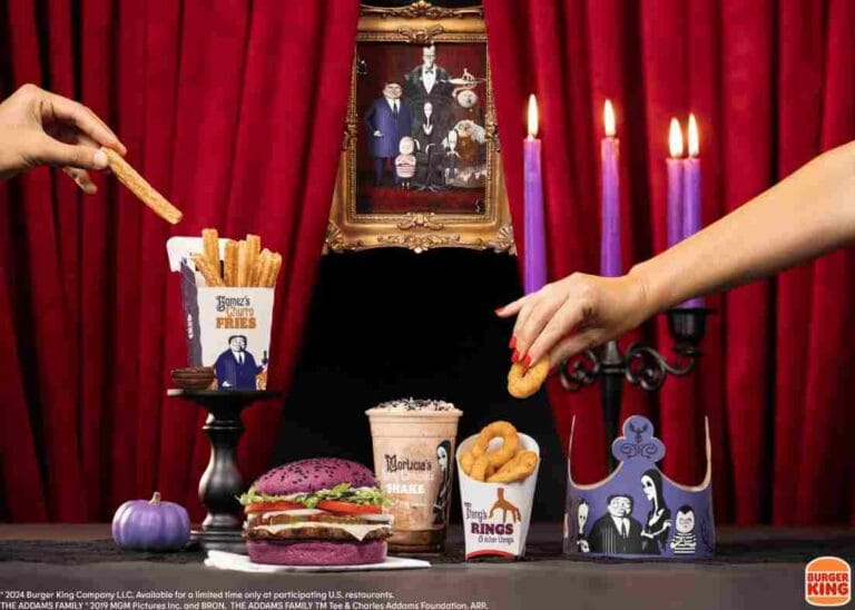 Burger King Addams Family menu